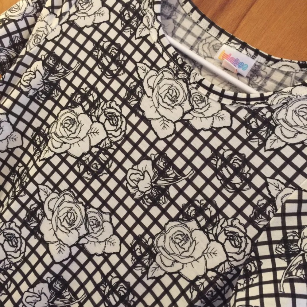 Unicorn plaid floral Carly dress